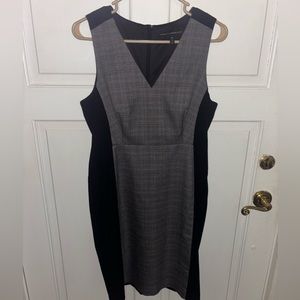 White House Black Market Black and Gray Dress Plaid Dress